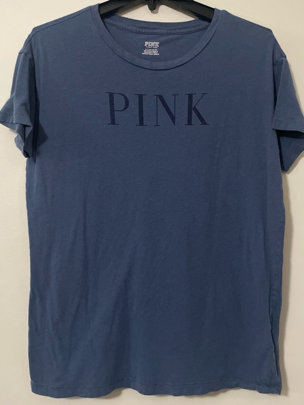 PINK Victoria's Secret Short Sleeve Crew Tee in Navy